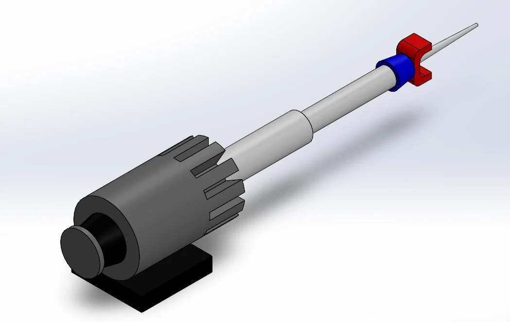 SolidWorks render of the laser cannon part
